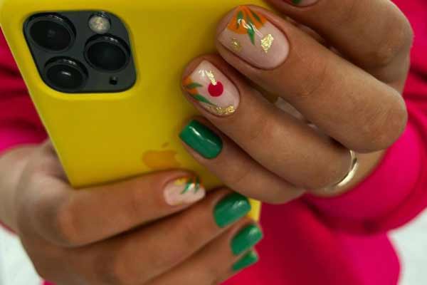 conception d'ongles verts