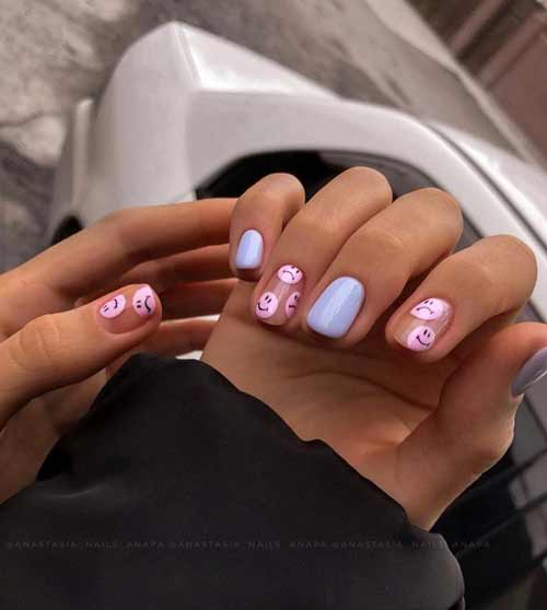 Manucure délicate pour les ongles très courts