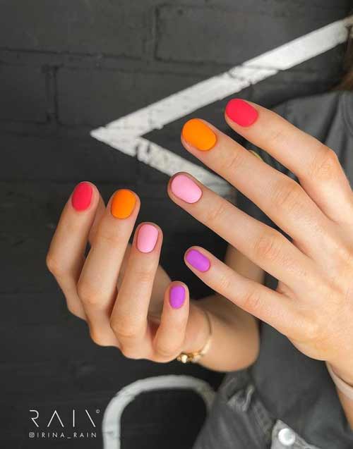 Manucure quatre teintes