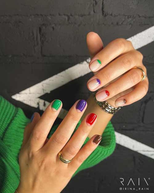 Dessins d'ongles très courts