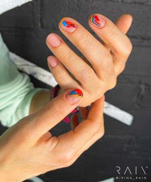 Manucure pour ongles très courts : belles couleurs, idées 2022, photo