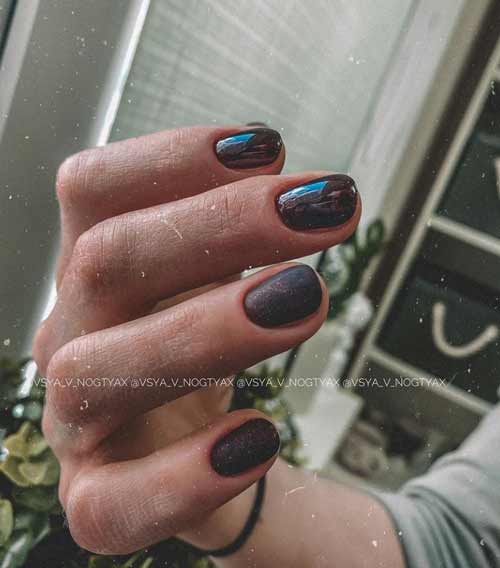 Manucure dans les tons marrons