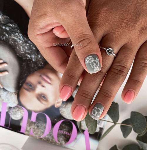 Manucure pour ongles très courts : belles couleurs, idées 2022, photo