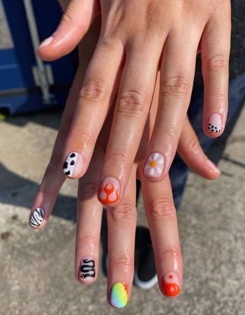 Manucure pour ongles très courts : belles couleurs, idées 2022, photo