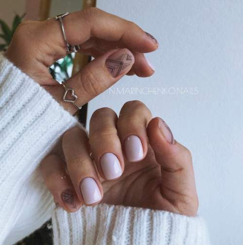 Manucure pour ongles très courts : belles couleurs, idées 2022, photo