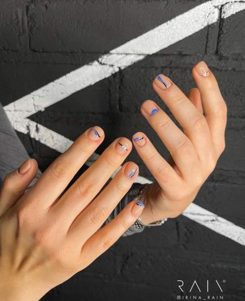 Manucure pour ongles très courts : belles couleurs, idées 2022, photo