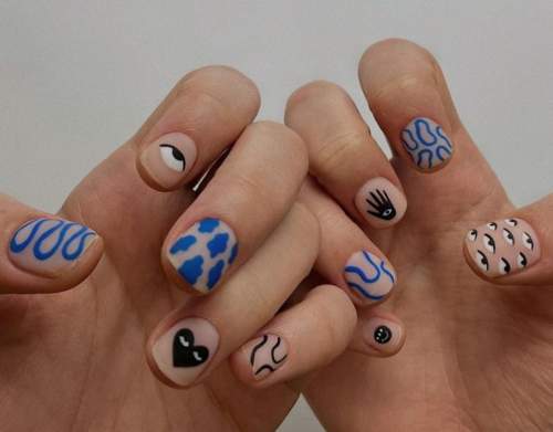 Manucure pour ongles très courts : belles couleurs, idées 2022, photo