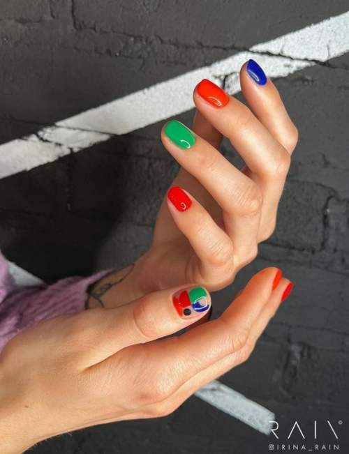 Manucure pour ongles très courts : belles couleurs, idées 2022, photo
