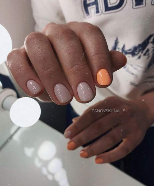 Manucure pour ongles très courts : belles couleurs, idées 2022, photo