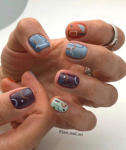 Manucure pour ongles très courts : belles couleurs, idées 2022, photo