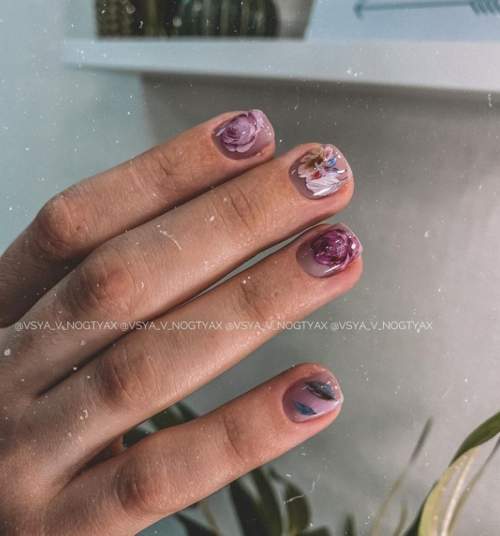 Manucure pour ongles très courts : belles couleurs, idées 2022, photo