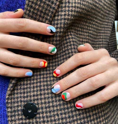 Manucure pour ongles très courts : belles couleurs, idées 2022, photo