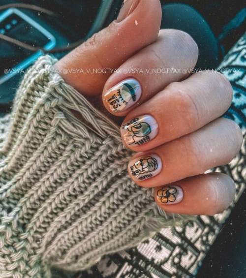 Manucure pour ongles très courts : belles couleurs, idées 2022, photo