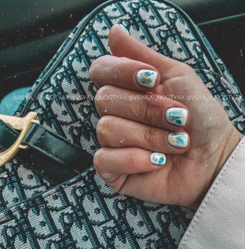 Manucure pour ongles très courts : belles couleurs, idées 2022, photo