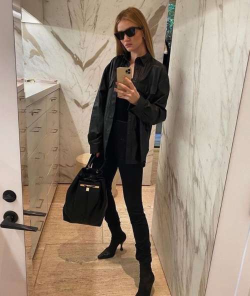 Chemise en cuir femme