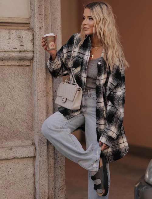 Looks à la mode avec une chemise à carreaux