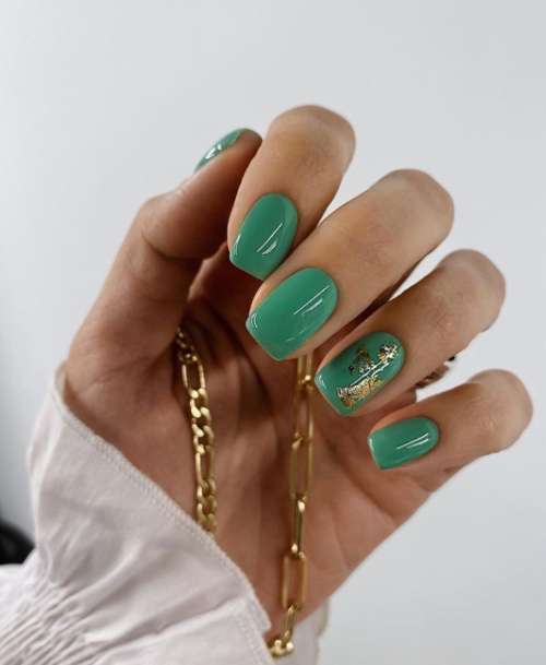 Manucure verte d'hiver