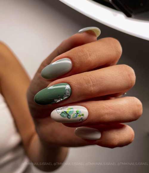 Manucure d'hiver vert foncé