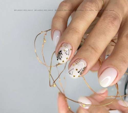 Conception des ongles du Nouvel An