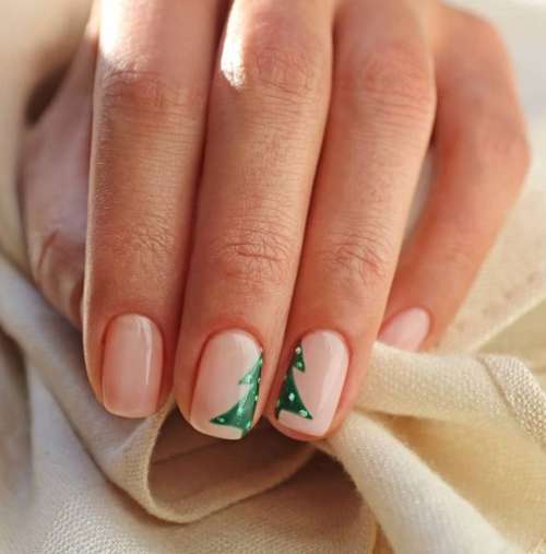 Minimalisme de manucure du Nouvel An