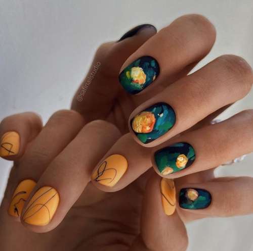 Conception "coups sur les ongles": belles idées manucure, nouveautés