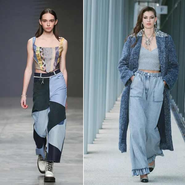 Jeans de mode de spectacles