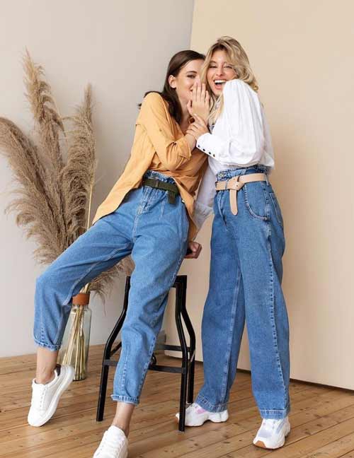 Jeans slouch bananes