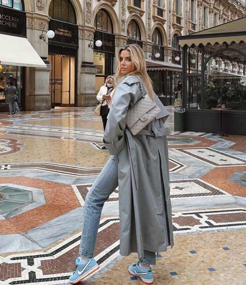 Maigre avec des baskets