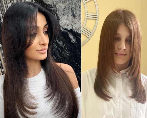 Coupe de cheveux en échelle pour cheveux fins