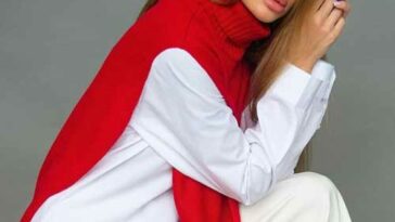 Gilet plastron rouge