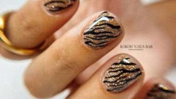 Manucure brillante pour ongles courts