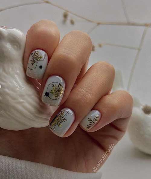 Manucure grise hiver