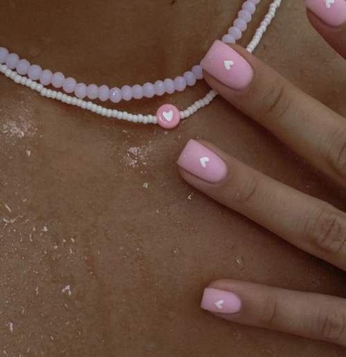 Rose avec coeur blanc