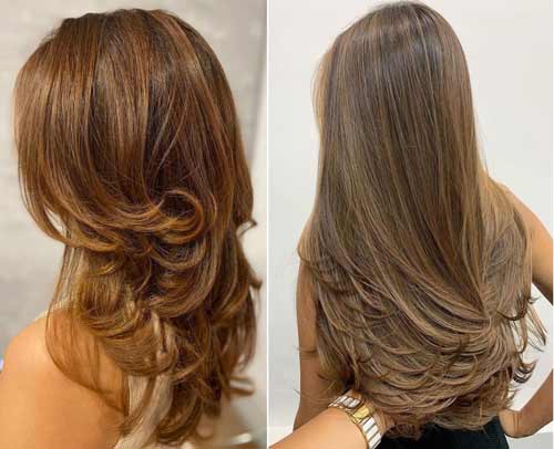 Longue photo en cascade