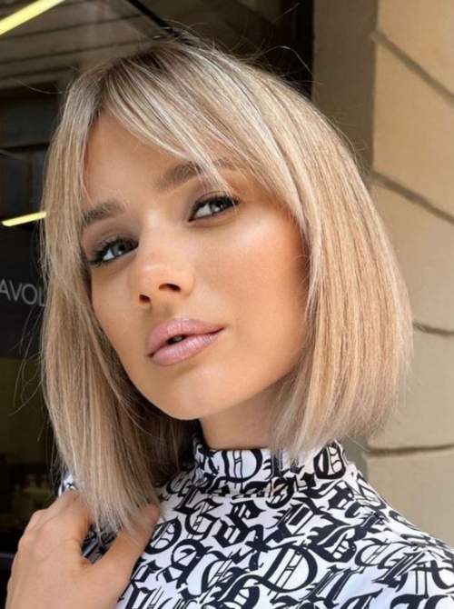 Carré long avec frange