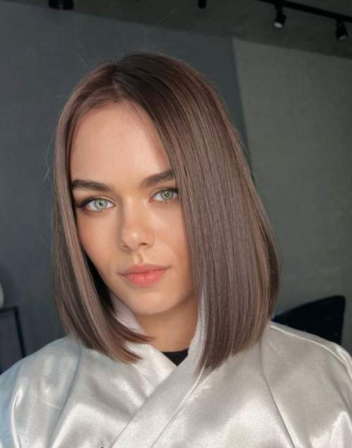 Carré long sans frange