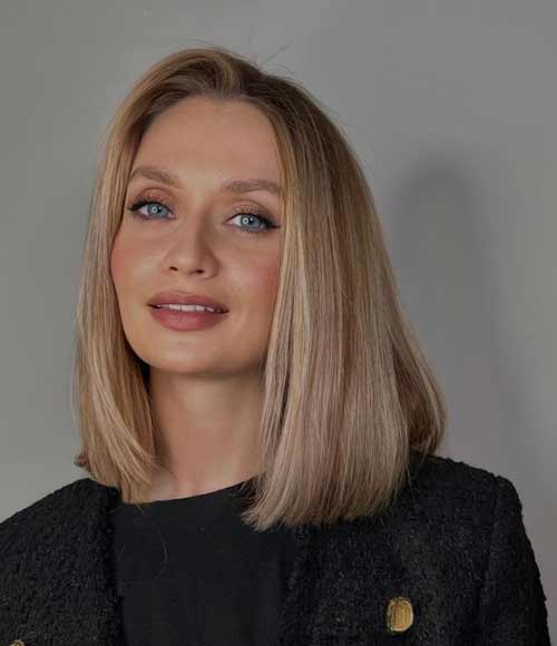 Carré long jusqu'aux épaules