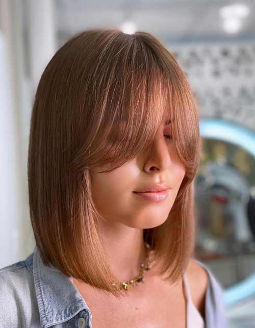 Carré long avec frange