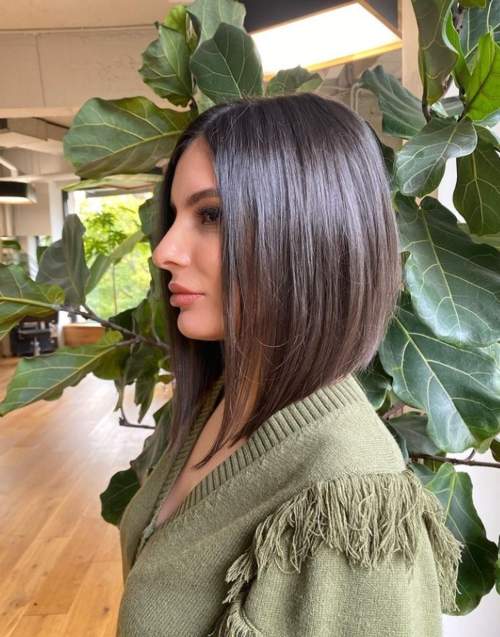 Caret long aux épaules: coupes de cheveux photo 2022, variétés à la mode