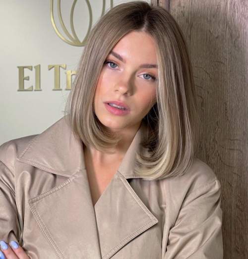 Caret long aux épaules: coupes de cheveux photo 2022, variétés à la mode