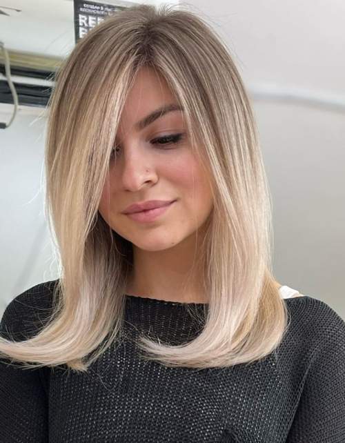 Caret long aux épaules: coupes de cheveux photo 2022, variétés à la mode