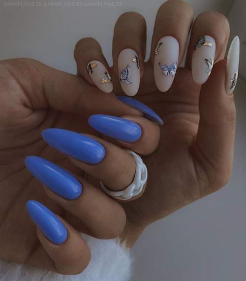 Beaux dessins sur les ongles longs