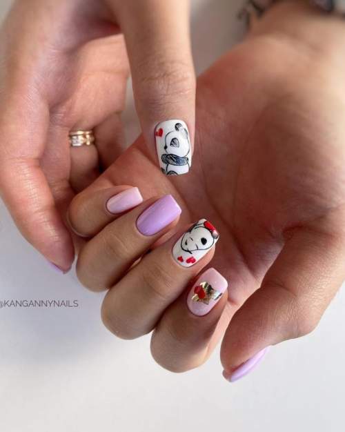 Dessins de dessins animés sur les ongles