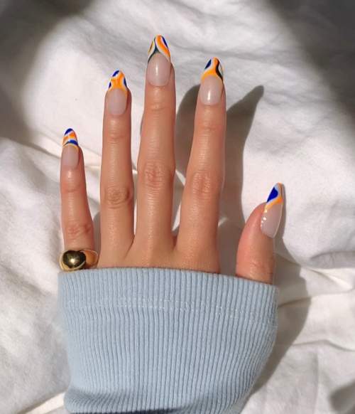 Manucure française jaune 2022: nouveaux designs, photos