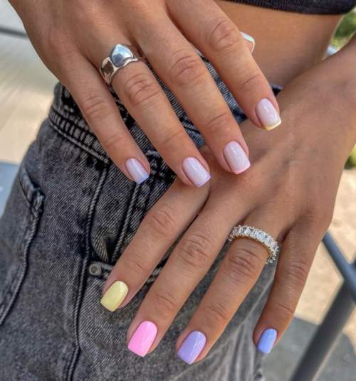 Manucure française jaune 2022: nouveaux designs, photos