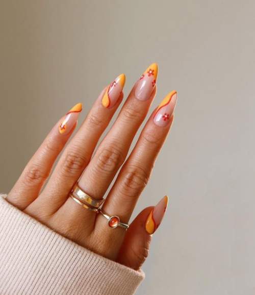 Manucure française jaune 2022: nouveaux designs, photos