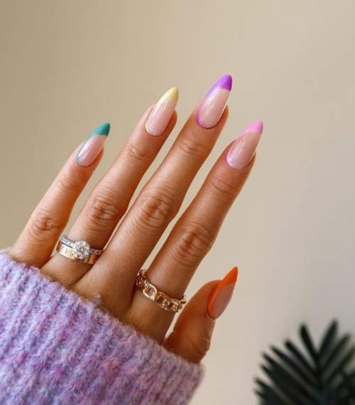 Manucure française jaune 2022: nouveaux designs, photos