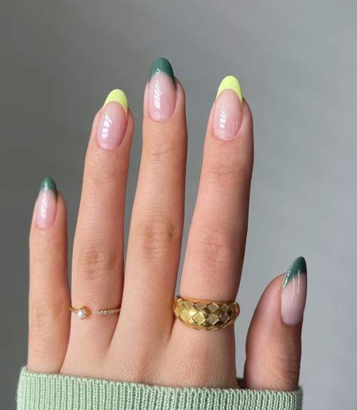 Manucure française jaune 2022: nouveaux designs, photos