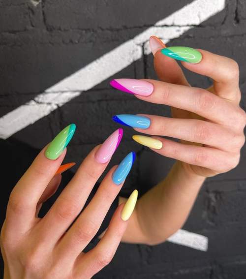 Manucure française jaune 2022: nouveaux designs, photos