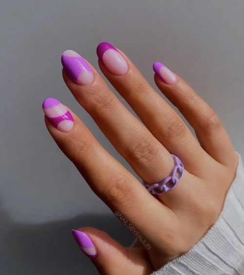 Veste violette sur une base nude